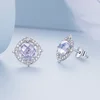 Cercei din argint Lilac Crystal picture - 3
