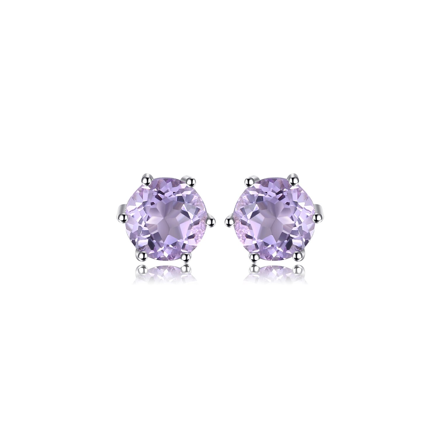 Cercei din argint little amethyst dots