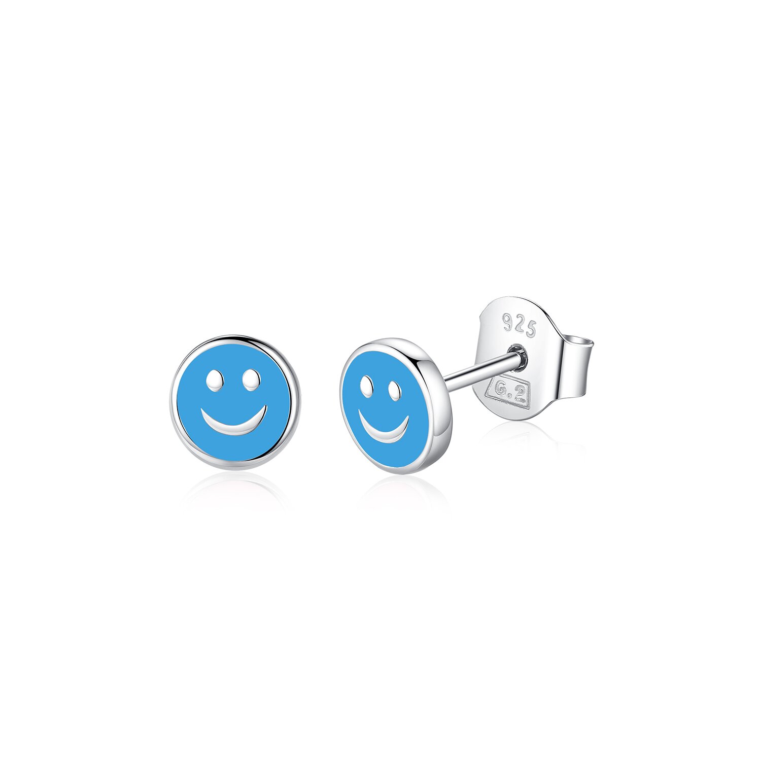 Cercei din argint little blue smile