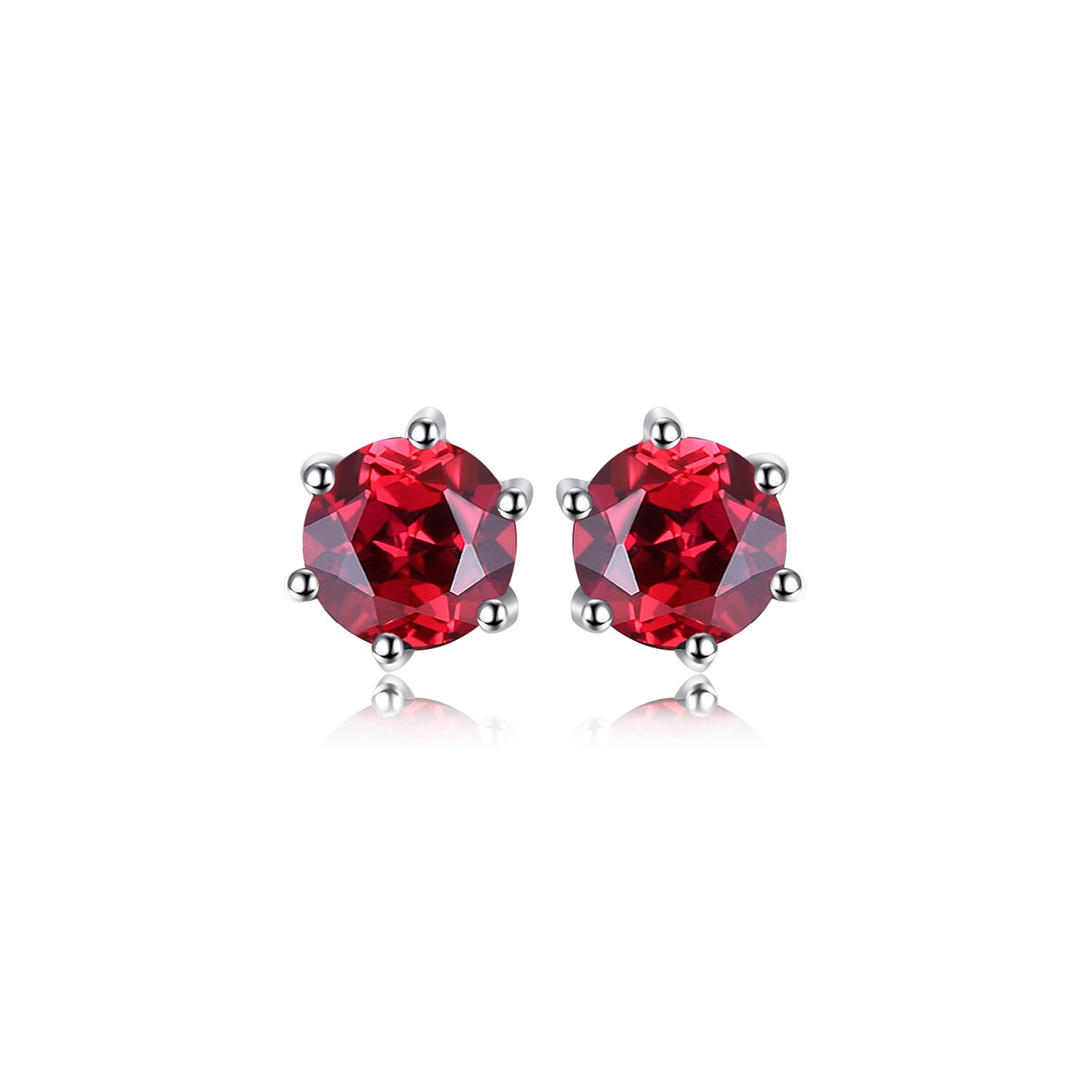Cercei din argint little garnet dots
