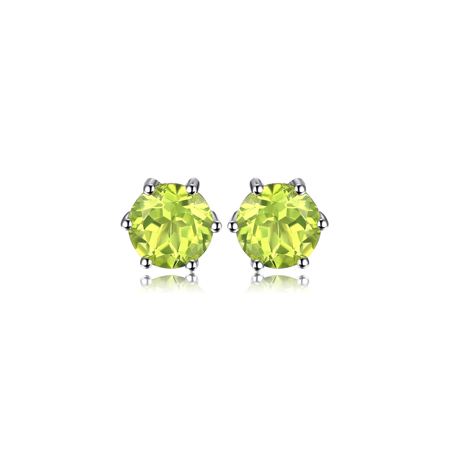 Cercei din argint little peridot dots