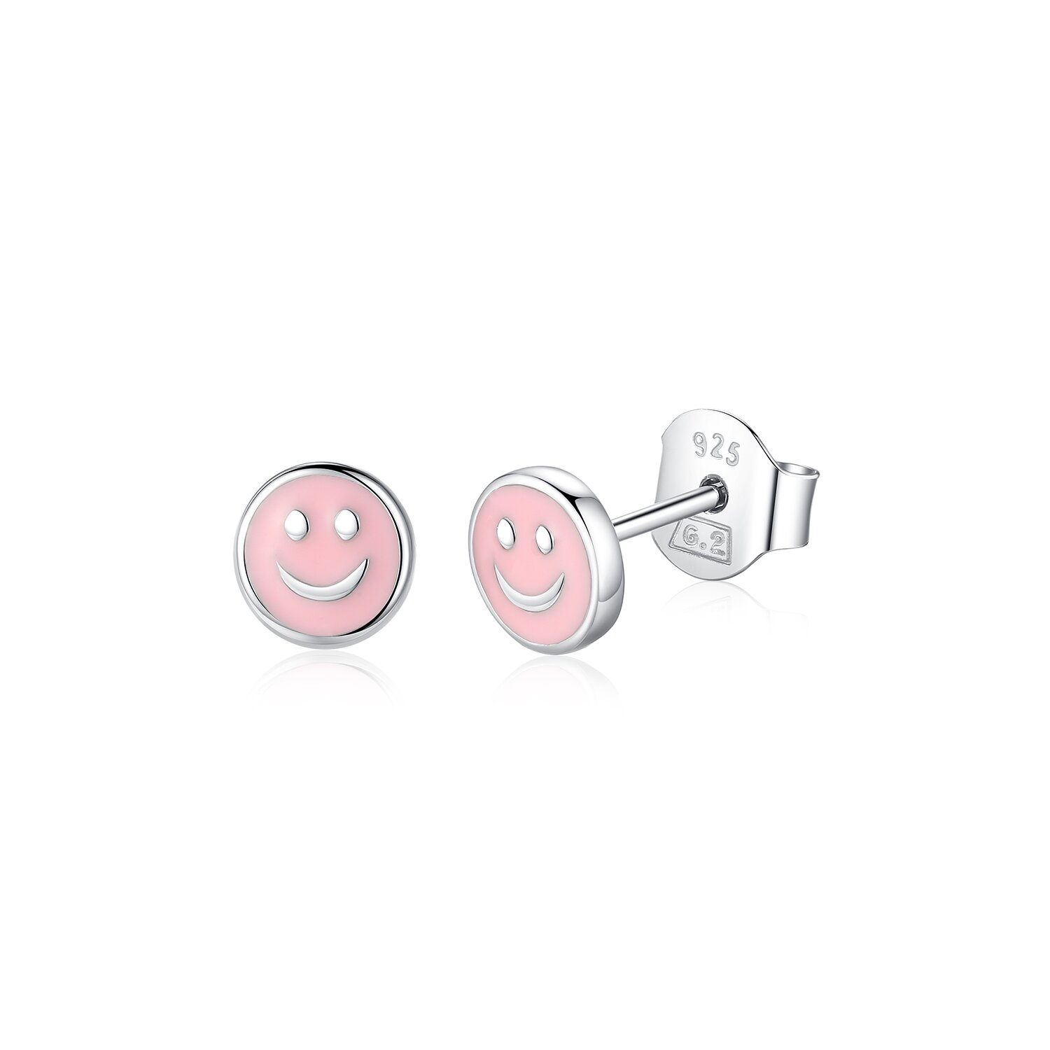 Cercei din argint little pink smile