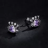 Cercei din argint Little Purple Crab picture - 5