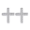 Cercei din argint Little Shinny Cross picture - 1
