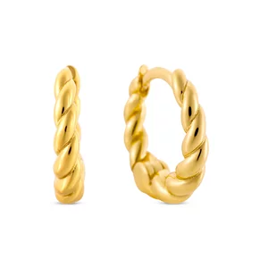 Cercei din argint Little Shiny Swirl