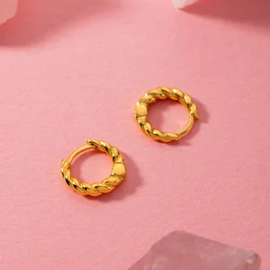 Cercei din argint Little Shiny Swirl