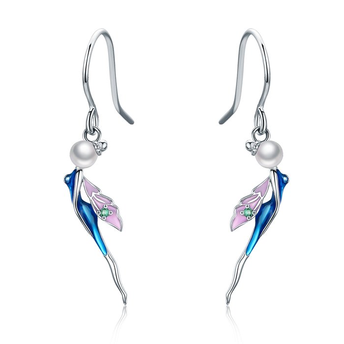 Cercei din argint lovely blue fairy