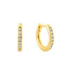 Cercei din argint Lovely Golden Hoops picture - 1