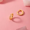 Cercei din argint Lovely Golden Hoops picture - 2