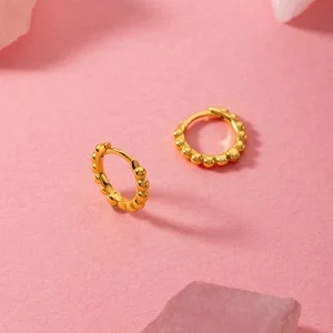 Cercei din argint Medium Tiny Hoops