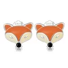 Cercei din argint Orange Fox picture - 1