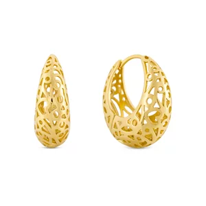 Cercei din argint Oriental Golden Hoops