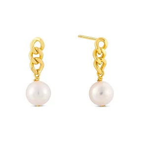 Cercei din argint Pearl Link