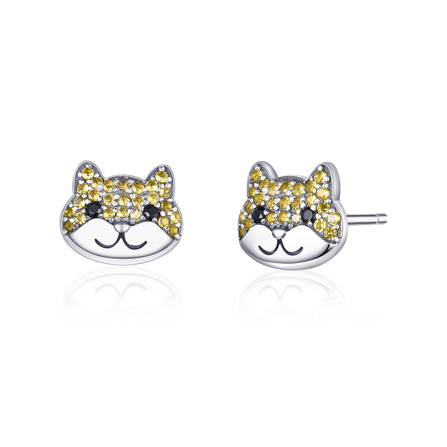 Cercei din argint precious cats