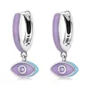 Cercei din argint Purple Eye Drop picture - 1