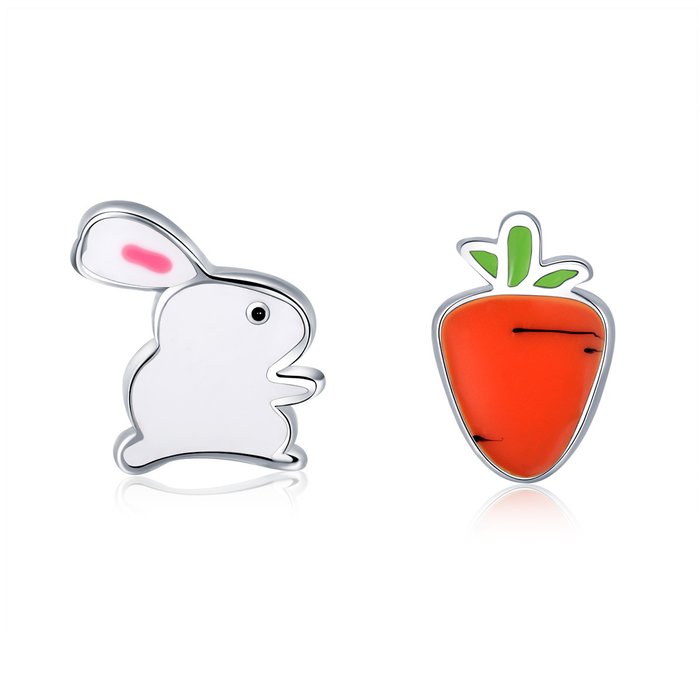 Cercei din argint rabbit and carrot