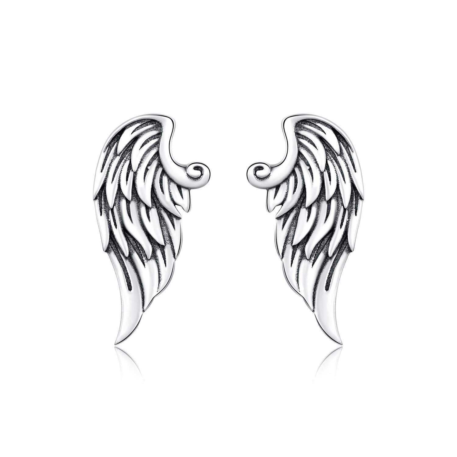 Cercei din argint retro wings