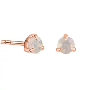 Cercei din argint Rose Gold Opal Stud