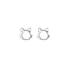 Cercei din argint Round Cat Ears picture - 1