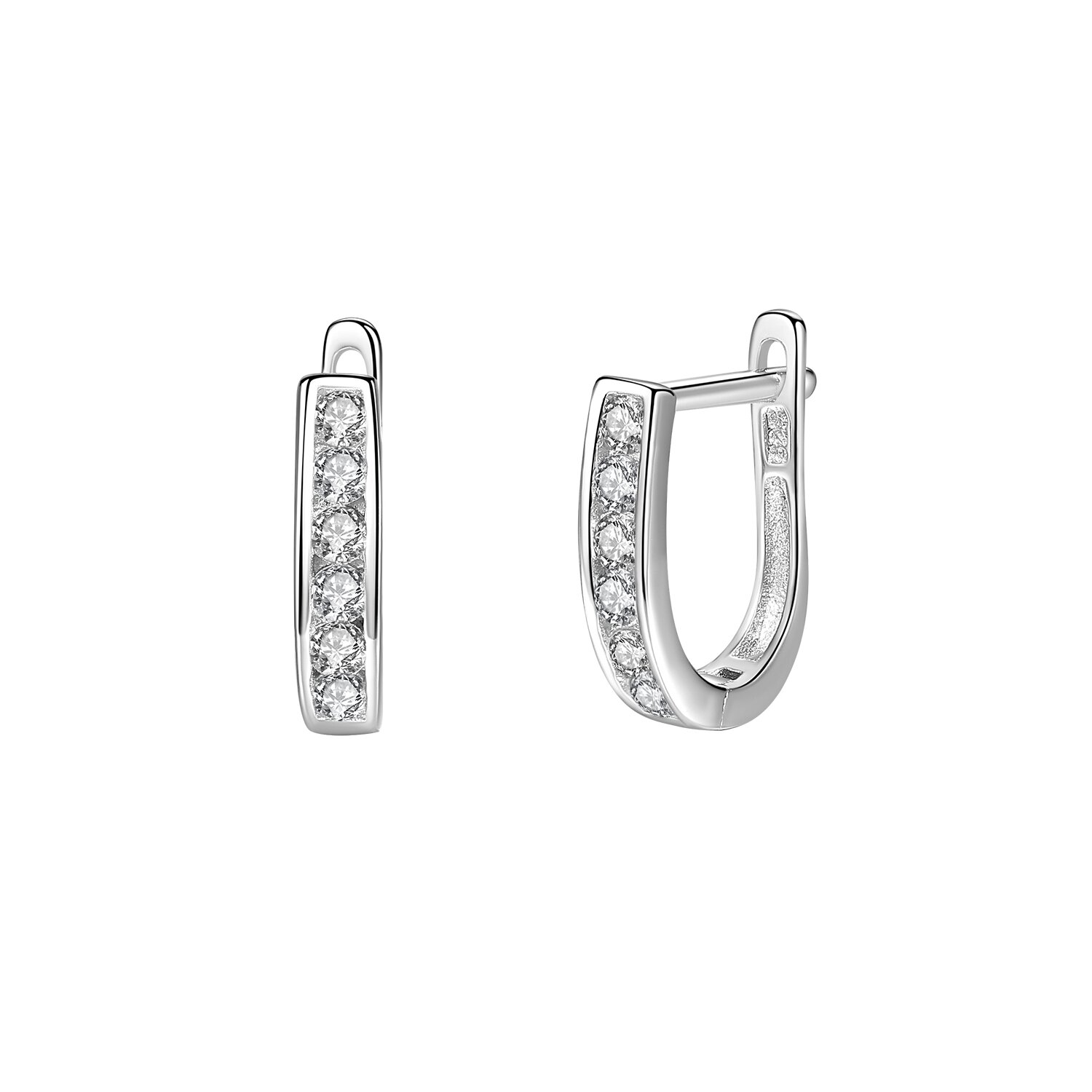 Cercei din argint silver crystal band