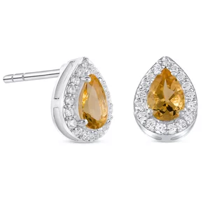 Cercei din argint Silver Drop Citrin