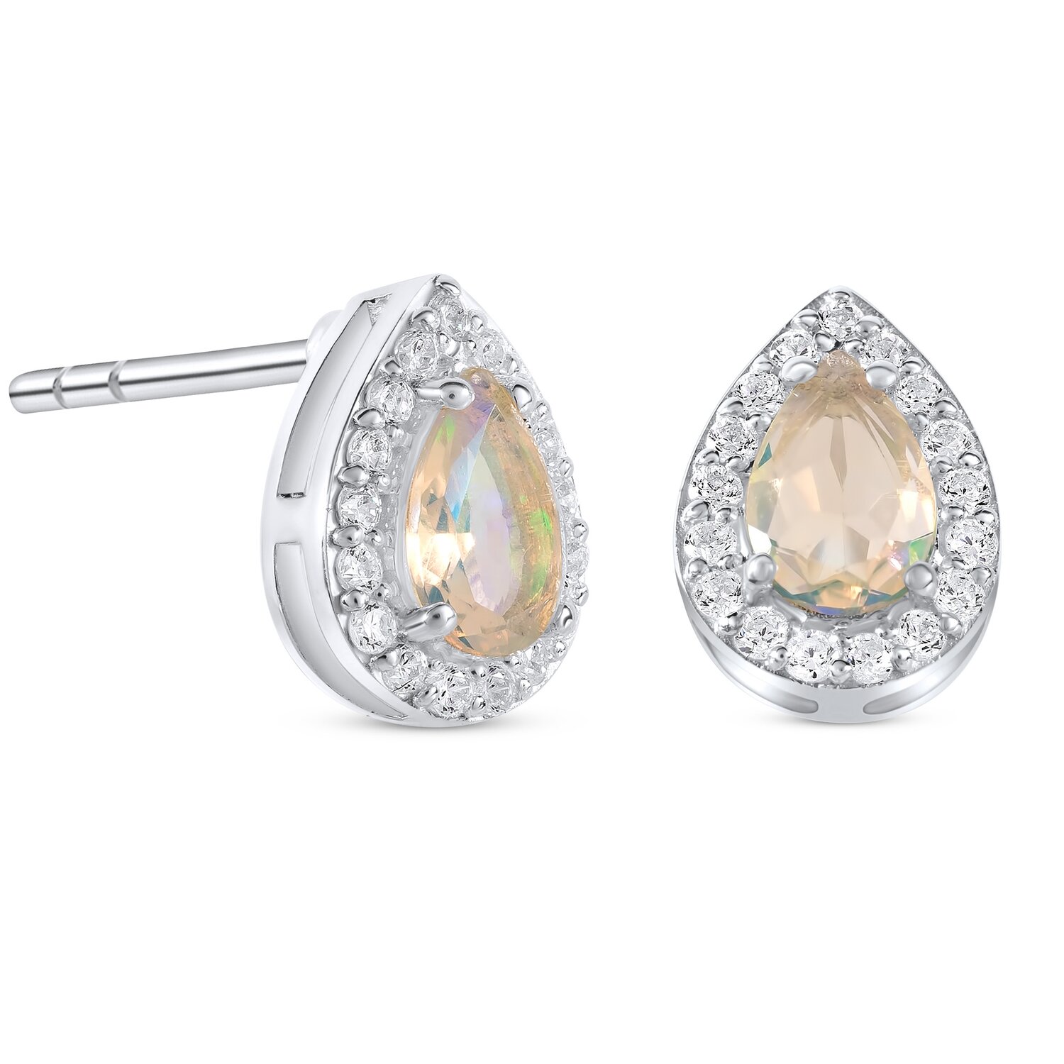 Cercei din argint Silver Drop Opal