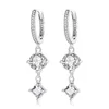 Cercei din argint Silver Hoops with Drop Charm picture - 1