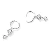 Cercei din argint Silver Hoops with Drop Charm picture - 3
