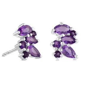 Cercei din argint Silver Mystic Amethyst