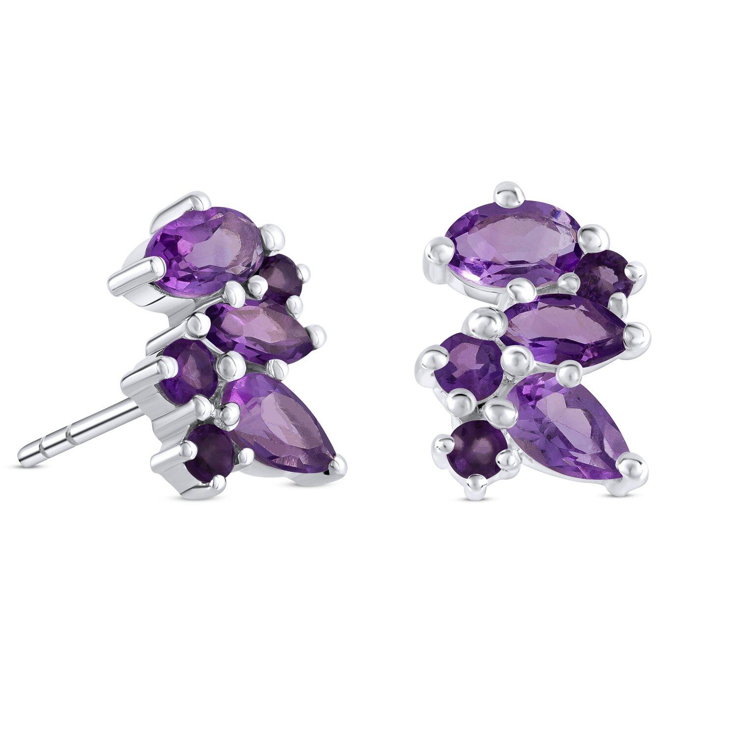 Cercei din argint Silver Mystic Amethyst