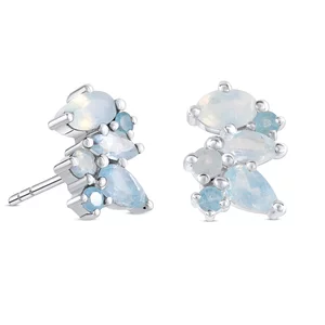 Cercei din argint Silver Mystic Aquamarine