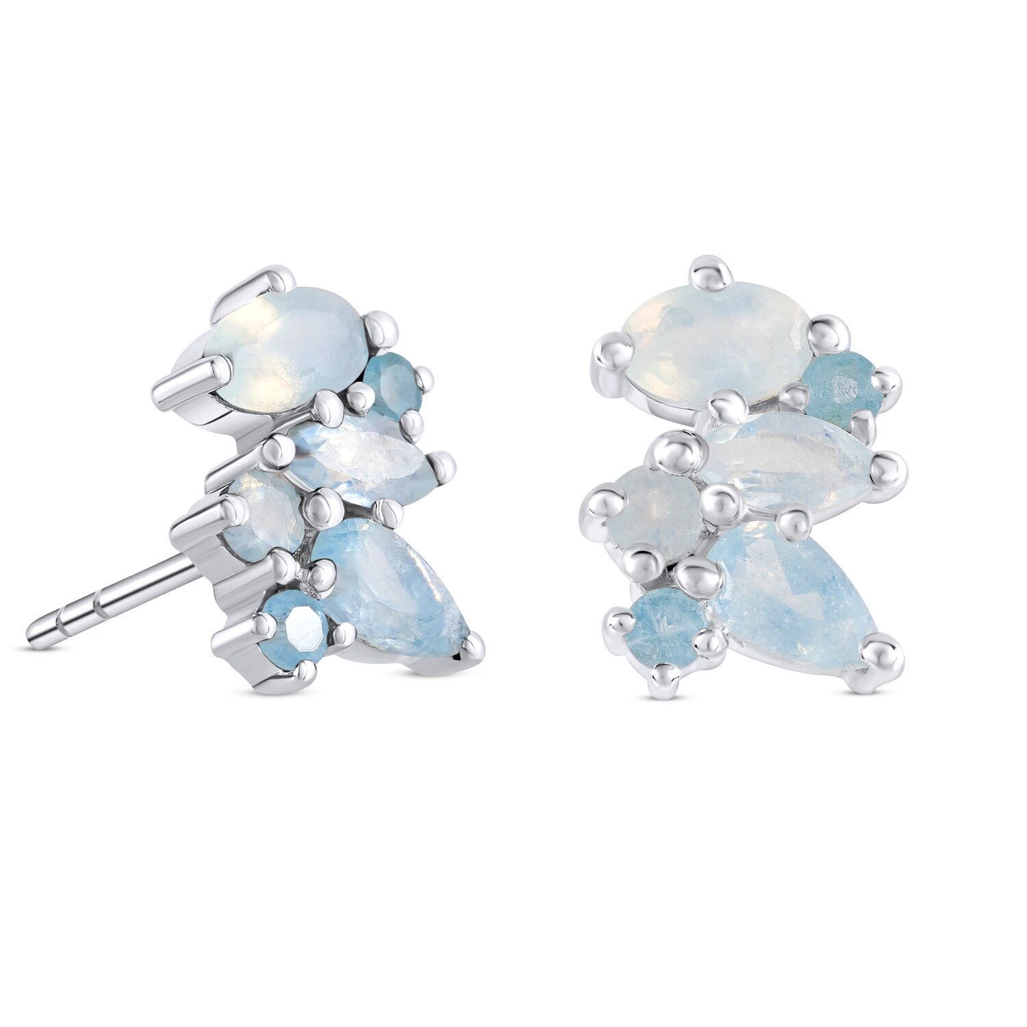 Cercei din argint Silver Mystic Aquamarine