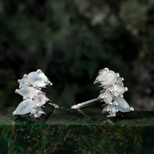 Cercei din argint Silver Mystic Aquamarine