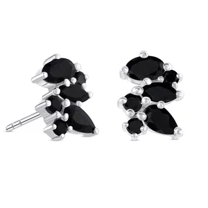 Cercei din argint Silver Mystic Black Tourmaline