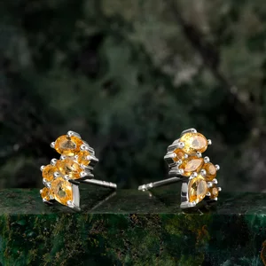 Cercei din argint Silver Mystic Citrin