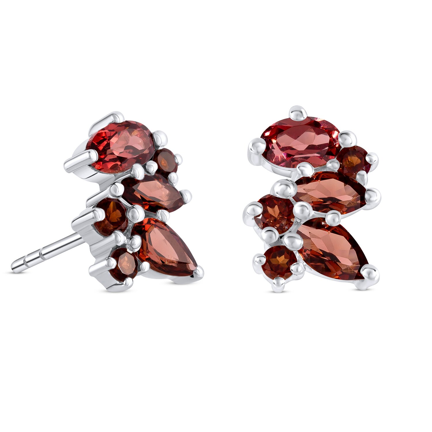 Cercei din argint Silver Mystic Garnet