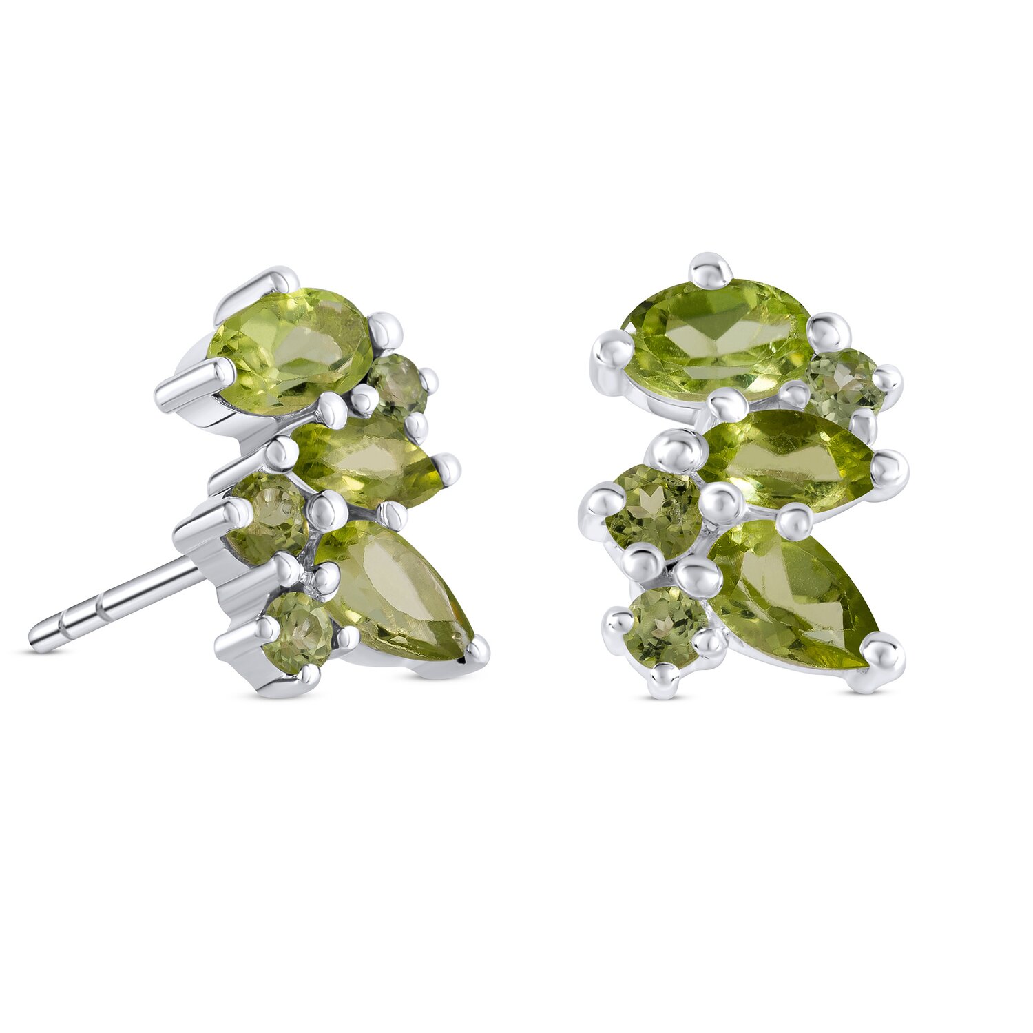 Cercei din argint Silver Mystic Peridot