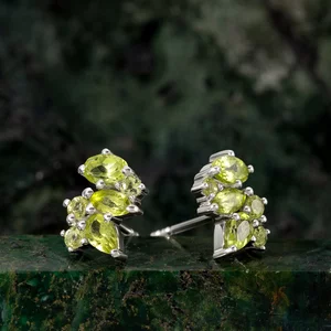 Cercei din argint Silver Mystic Peridot