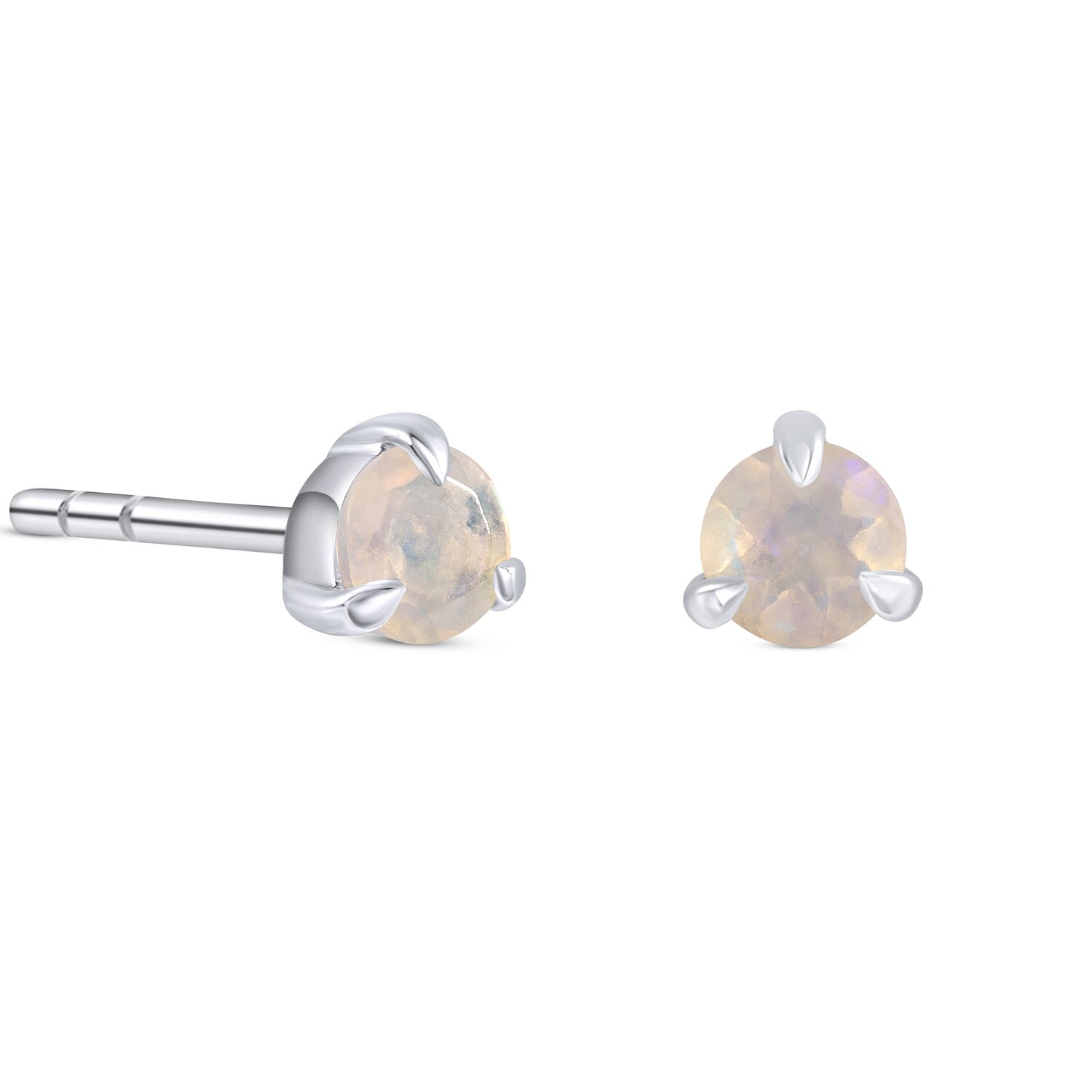Cercei din argint Silver Opal Stud