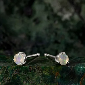 Cercei din argint Silver Opal Stud
