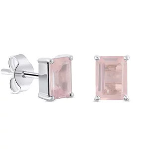 Cercei din argint Silver Rectangle Quartz Elegance