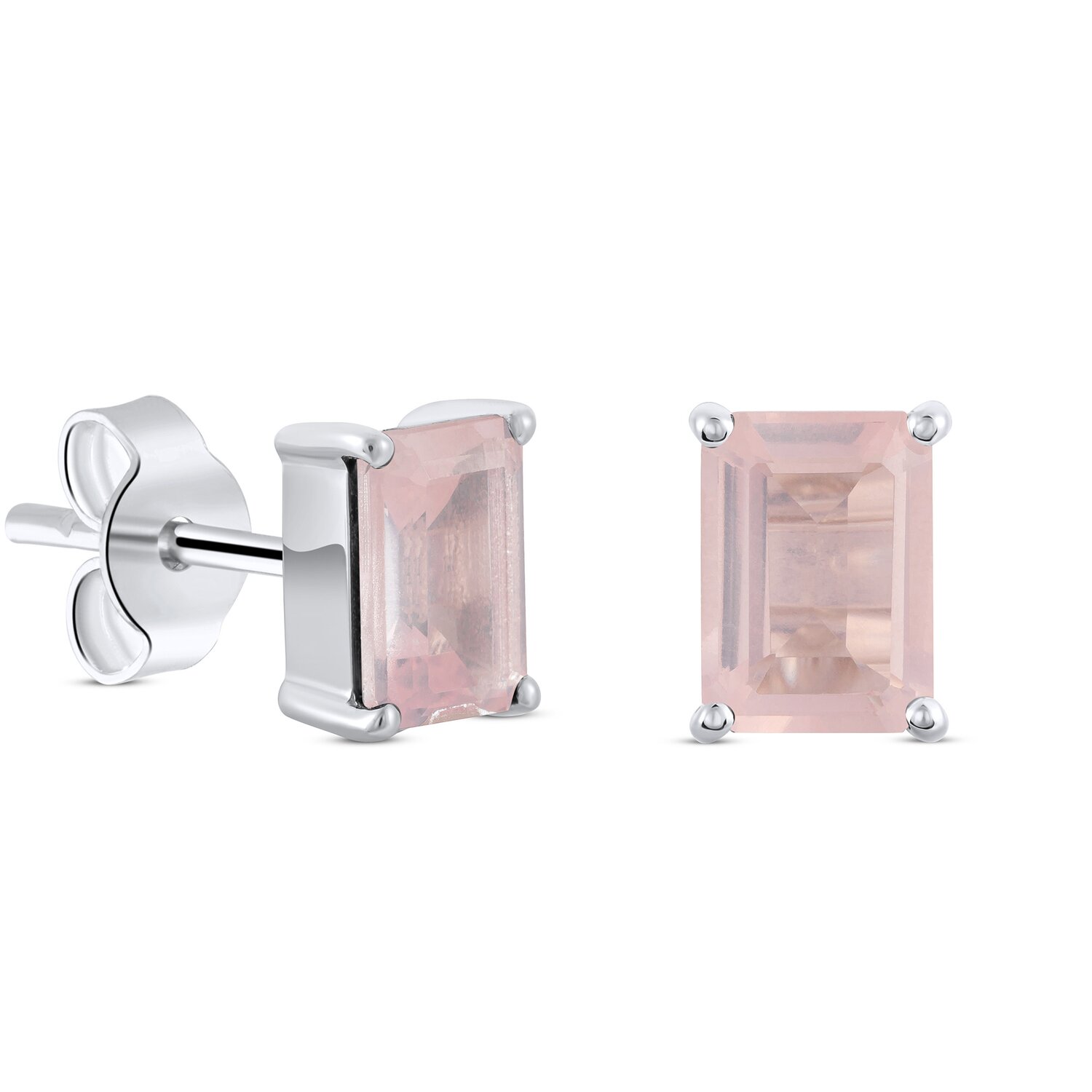 Cercei din argint Silver Rectangle Quartz Elegance