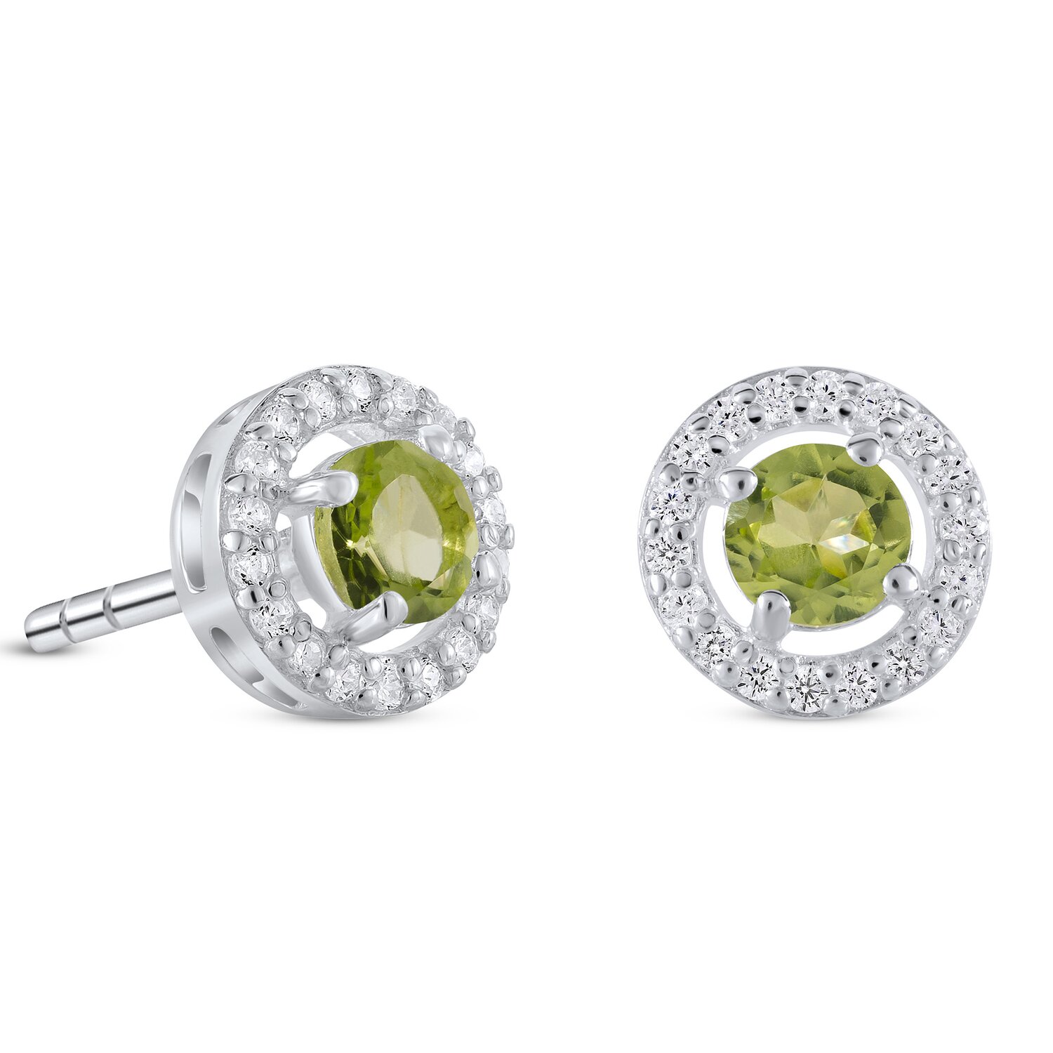 Cercei din argint Silver Starlit Peridot