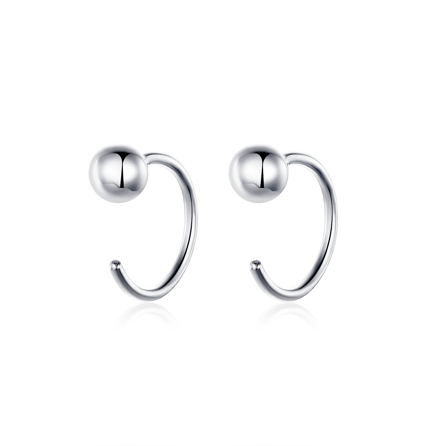 Cercei din argint silver tiny hoops