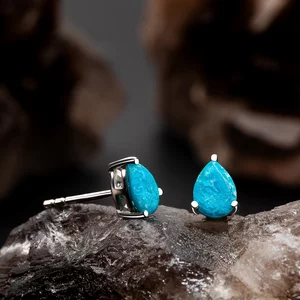 Cercei din argint Silver Turquoise Drop