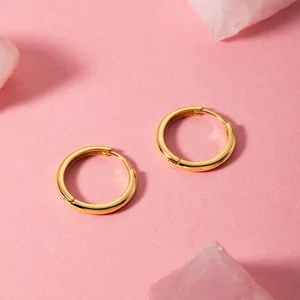 Cercei din argint Simple Big Hoops