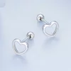 Cercei din argint Simple Heart picture - 5