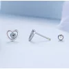 Cercei din argint Simple Heart picture - 4