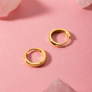 Cercei din argint Simple Medium Hoops