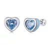 Cercei din argint Small Blue Hearts picture - 1